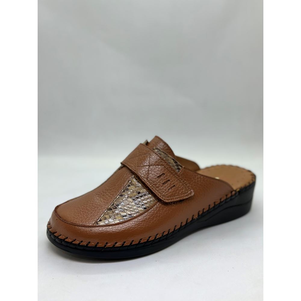 790 TABA Hakiki Deri Ortopedik Topuk Dikeni Özellikli Terlik