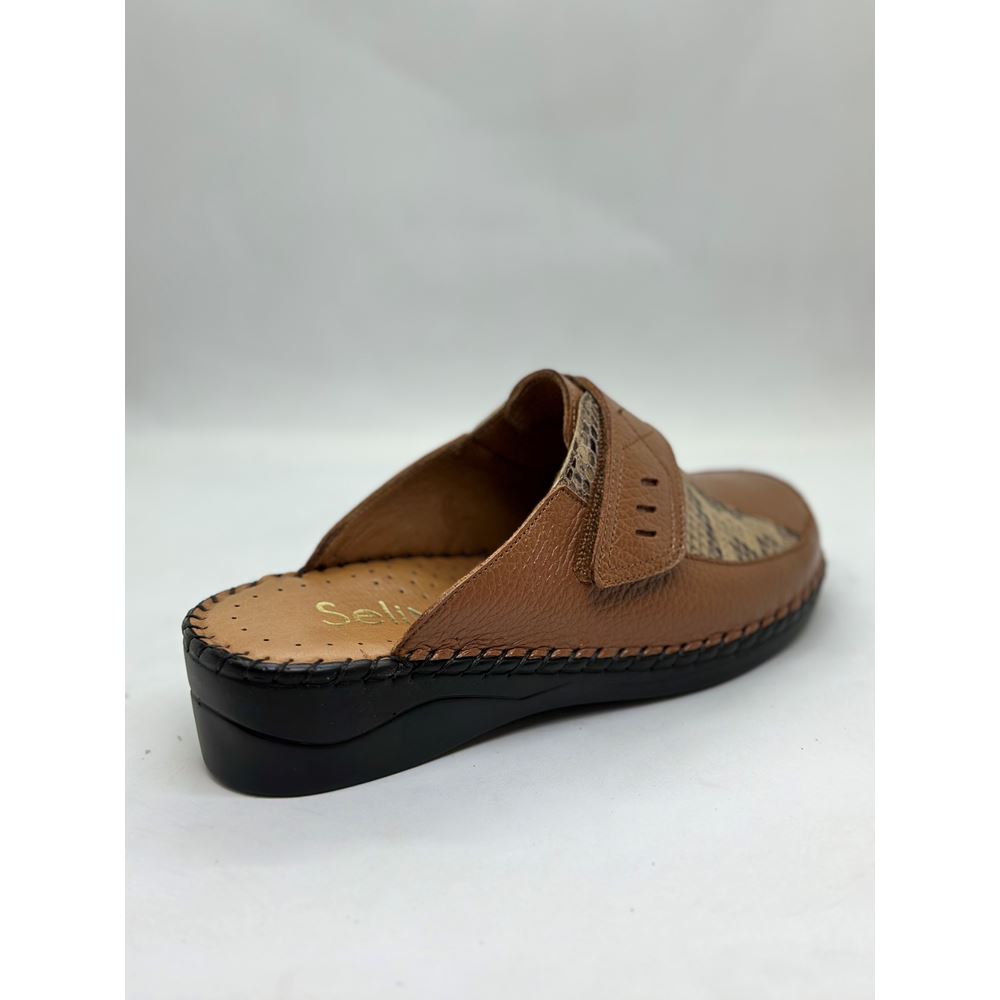 790 TABA Hakiki Deri Ortopedik Topuk Dikeni Özellikli Terlik