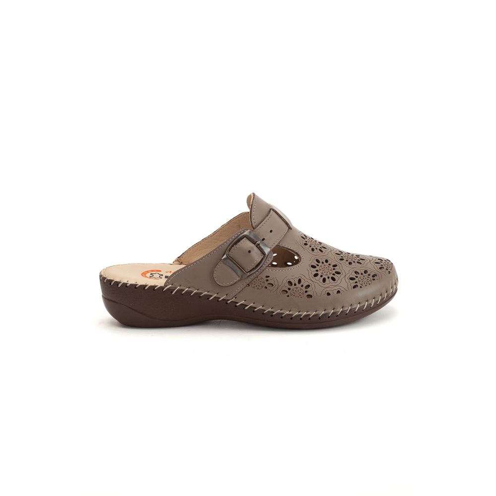 824 KOYU BEJ Hakiki Deri Ortopedik Topuk Dikeni Destekli