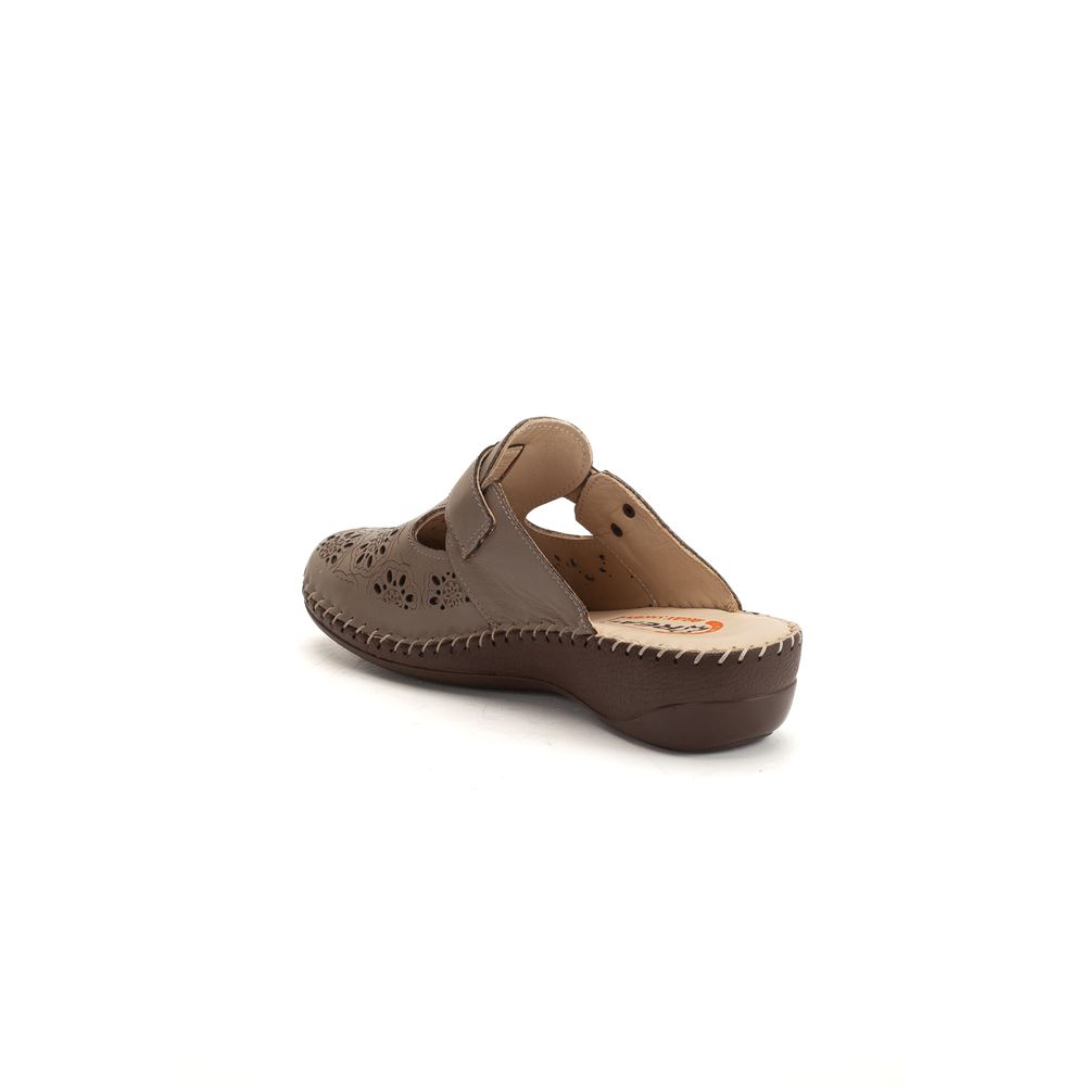 824 KOYU BEJ Hakiki Deri Ortopedik Topuk Dikeni Destekli