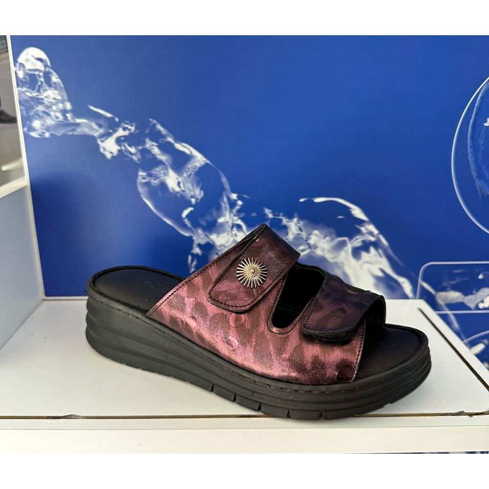 80 BORDO Hakiki Deri Comfort Ortopedik Terlik