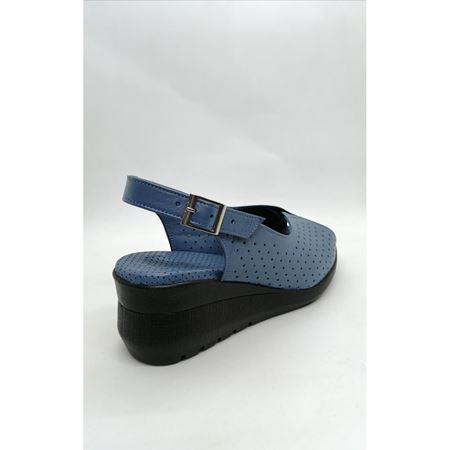 070 KOT MAVİ Hakiki Deri Topuk Dikeni Özellikli Yumuşak Taban Comfort