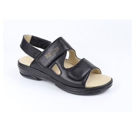 020 Siyah Tabanı Çıkabilen Hakiki Deri Diabetik  ve Ortopedik Sandalet