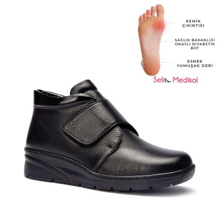 857 Siyah Hakiki Deri Bot