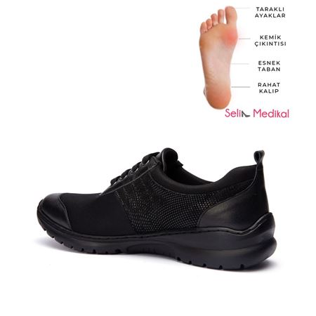 1939 Siyah Halluks Valgus Comfort Esnek Taban