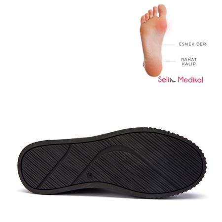 16205 Siyah Deer Hakiki Deri Comfort Bot