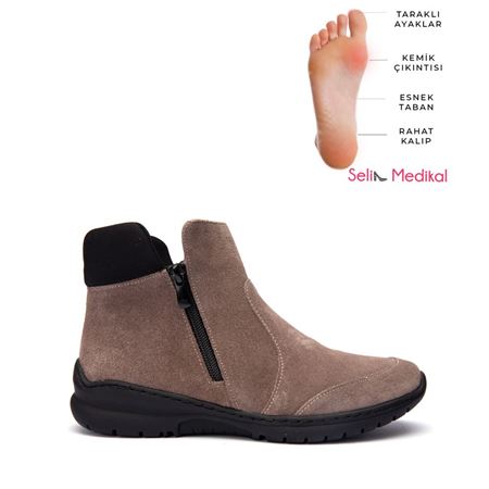 19204 VİSON SUET BOT -  BUNYON KEMİK ÇIKINTISINA UYGUN SKETCHERS ESNEK TABAN 