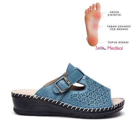 Leon Kot MAVİ Hakiki Deri Ortopedik Topuk Dikeni Özellikli