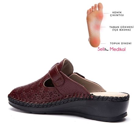 STAR BORDO  Hakiki Deri Ortopedik Topuk Dikeni Özellikli