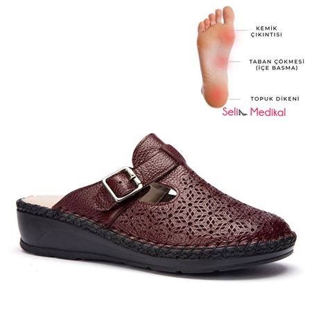 STAR BORDO  Hakiki Deri Ortopedik Topuk Dikeni Özellikli