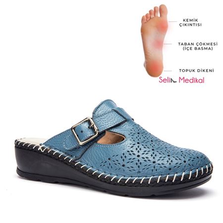 STAR KOT MAVİ Hakiki Deri Ortopedik Topuk Dikeni Özellikli