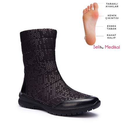 19205 Siyah Bot Bunyon Kemik Çıkıntısına Uygun Esnek Taban