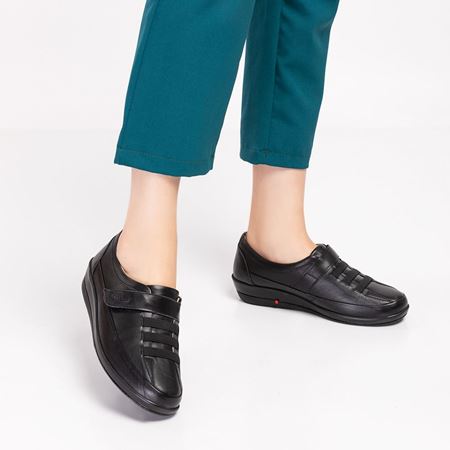 004 SİYAH  HAKİKİ DERİ ORTOPEDİK DİABETİK COMFORT