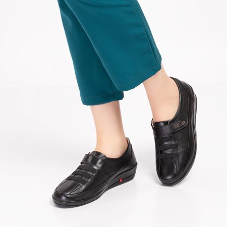 004 SİYAH  HAKİKİ DERİ ORTOPEDİK DİABETİK COMFORT