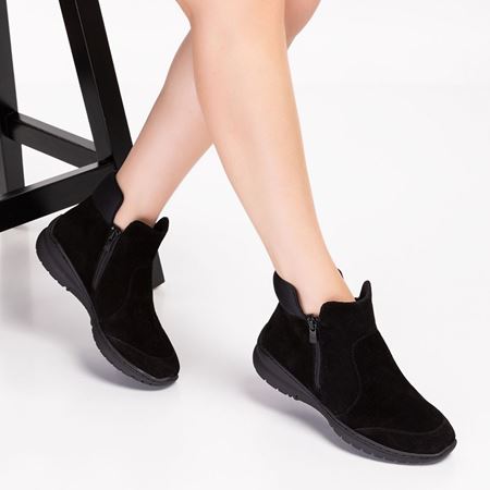 19204 SİYAH SUET BOT  BUNYON KEMİK ÇIKINTISINA UYGUN ESNEK YUMUŞAK TABAN