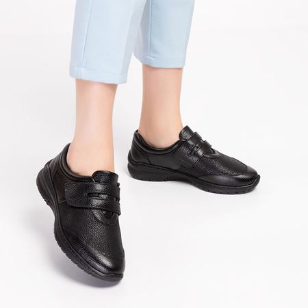 BOSSA SİYAH MİMOZA Hakiki Deri Halluk Valgus Esnek Taban