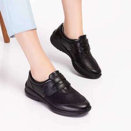 BOSSA SİYAH MİMOZA Hakiki Deri Halluk Valgus Esnek Taban