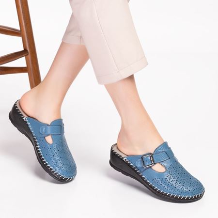 STAR KOT MAVİ Hakiki Deri Ortopedik Topuk Dikeni Özellikli