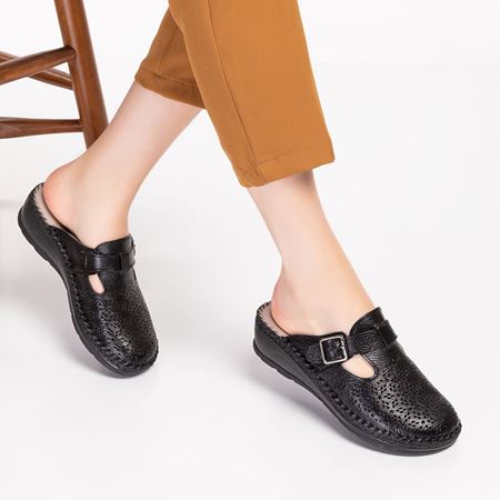 STAR SİYAH Hakiki Deri Ortopedik Topuk Dikeni Özellikli