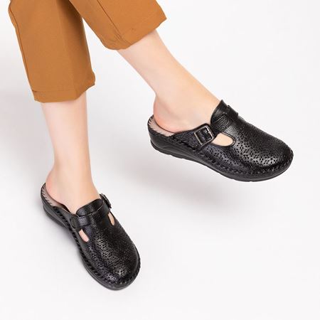 STAR SİYAH Hakiki Deri Ortopedik Topuk Dikeni Özellikli