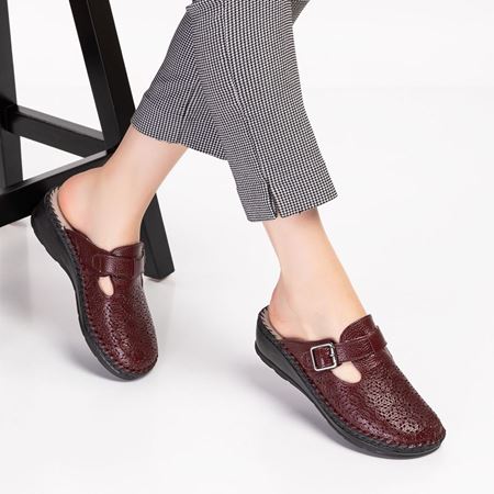 STAR BORDO  Hakiki Deri Ortopedik Topuk Dikeni Özellikli