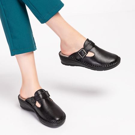 STAREX SİYAH  Hakiki Deri Ortopedik Topuk Dikeni Özellikli