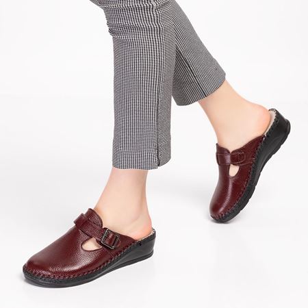 STAREX BORDO  Hakiki Deri Ortopedik Topuk Dikeni Özellikli