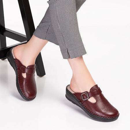 STAREX BORDO  Hakiki Deri Ortopedik Topuk Dikeni Özellikli