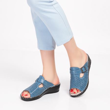 Leon Kot MAVİ Hakiki Deri Ortopedik Topuk Dikeni Özellikli