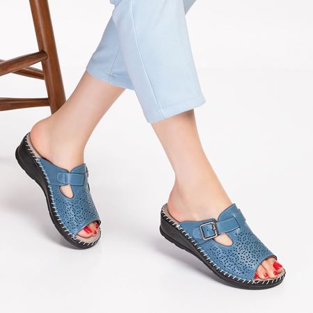 Leon Kot MAVİ Hakiki Deri Ortopedik Topuk Dikeni Özellikli