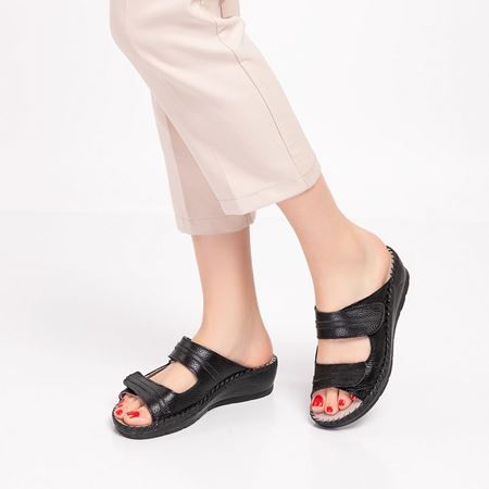 AMİRAL SİYAH Hakiki Deri Ortopedik Topuk Dikeni Özellikli 