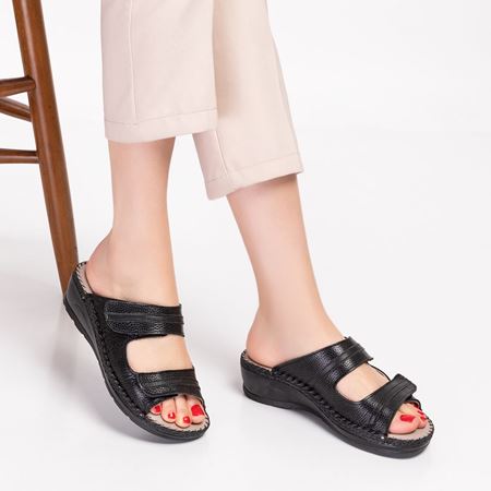 AMİRAL SİYAH Hakiki Deri Ortopedik Topuk Dikeni Özellikli 