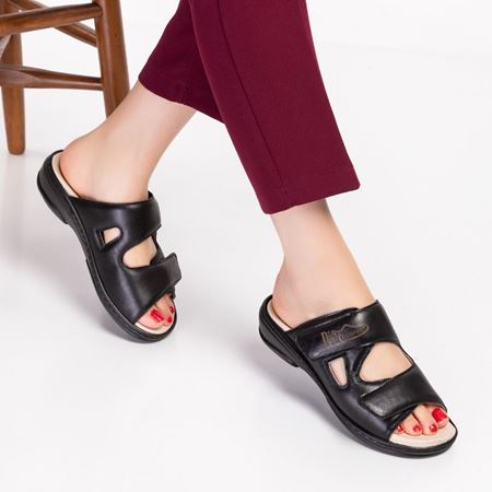 019 SİYAH TABANI ÇIKABİLEN HAKİKİ DERİ DİABETİK  ve ORTOPEDİK TERLİK