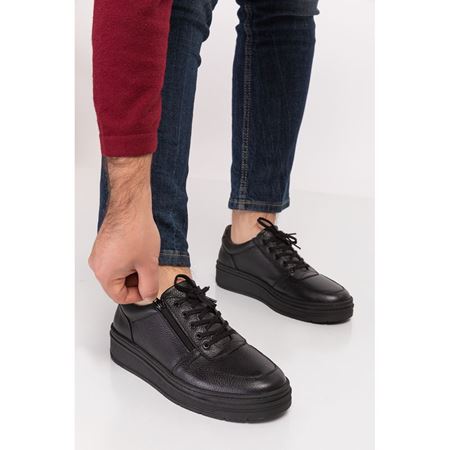 803 Siyah Deer Hakiki Orjinal Deri Comfort