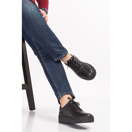 803 Siyah Deer Hakiki Orjinal Deri Comfort