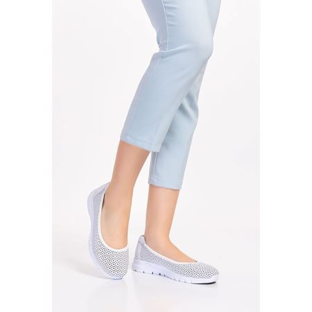 557 B Beyaz Hakiki Deri Comfort Hafif Taban