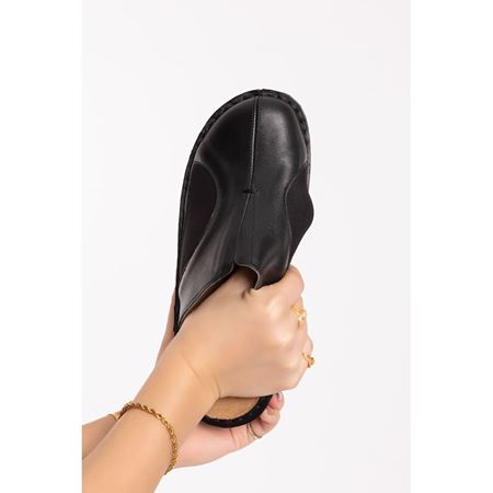 2178 E Tabanı Çıkan Halluks Valgus Hakiki Deri Ortopedik Terlik