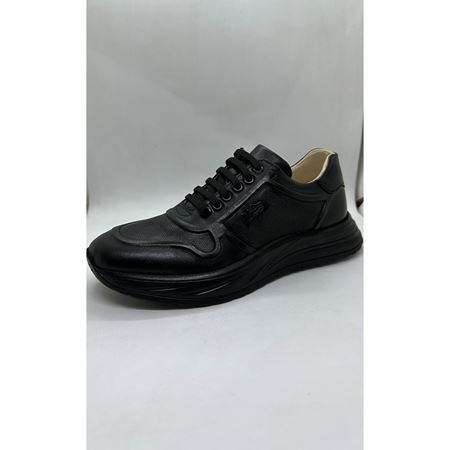 030 Siyah Taban Hakiki Deri Yumuşak Taban Ortopedik Ayakkabı