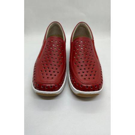 820 Z Kırmızı Hakiki Deri Comfort Ayakkabı