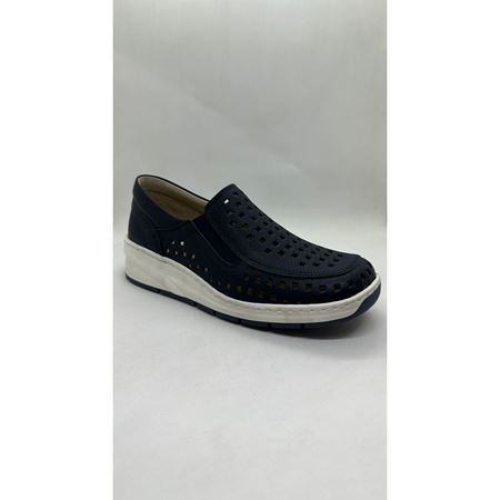 820 Z Lacivert Hakiki Deri Comfort Ayakkabı