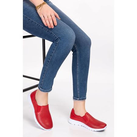 678 Kırmızı Hakiki Deri Comfort