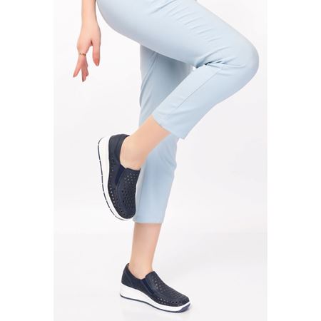 820 Z Lacivert Hakiki Deri Comfort Ayakkabı