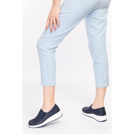 820 Z Lacivert Hakiki Deri Comfort Ayakkabı