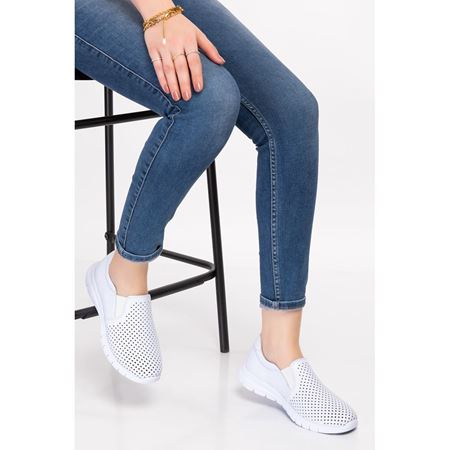 557 D Beyaz Hakiki Deri Comfort