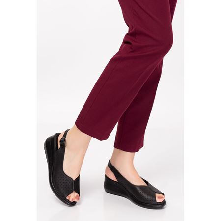 070 SİYAH Hakiki Deri Topuk Dikeni Özellikli Yumuşak Taban Comfort