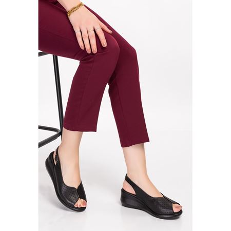 070 SİYAH Hakiki Deri Topuk Dikeni Özellikli Yumuşak Taban Comfort