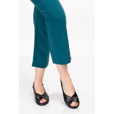 METSI BLACK  Hakiki Deri Sandalet