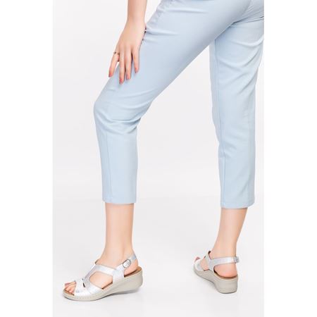 1365803 Gümüş Tabanı Çıkabilen Hakiki Deri Ortopedik Sandalet