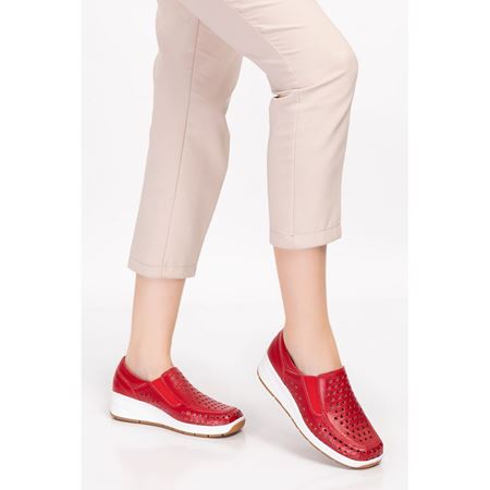 820 Z Kırmızı Hakiki Deri Comfort Ayakkabı