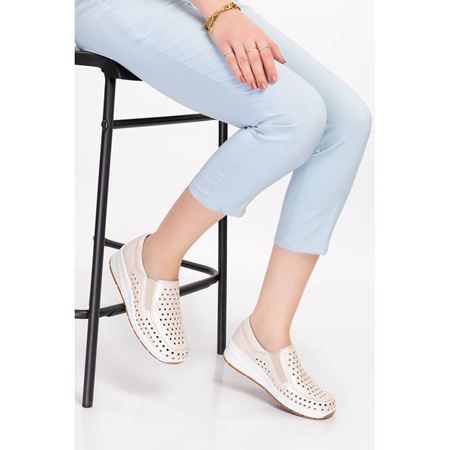 820 Z Bej Hakiki Deri Comfort Ayakkabı